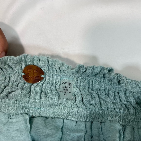 Free People Light Blue Lace Crop Top - Picture 6 of 7